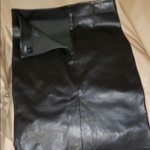 Leather black theory skirts